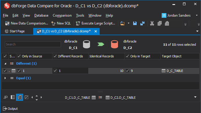 Devart oracle-data-compare