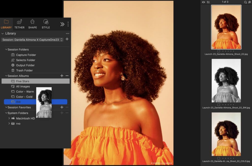 Capture One Variants in Albums