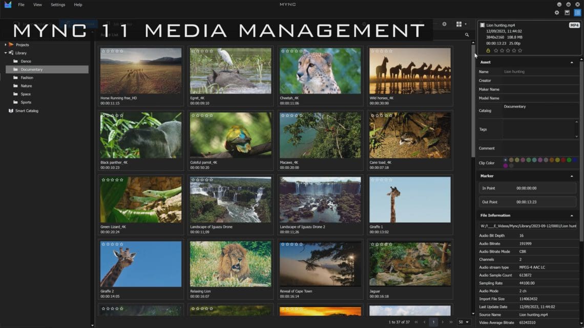 EDIUS 11 Feature - Mync 11 Media Management