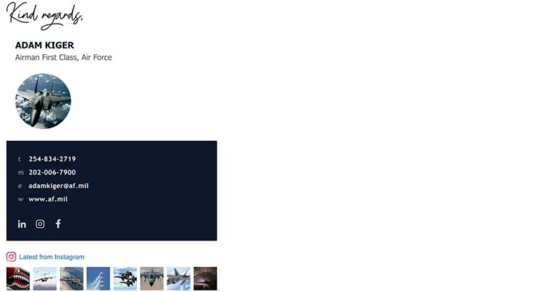 חתימה למייל air-force-email-signature-block-example-with-instagram-gallery חתימה למייל air-force-email-signature-block-example-with-instagram-gallery