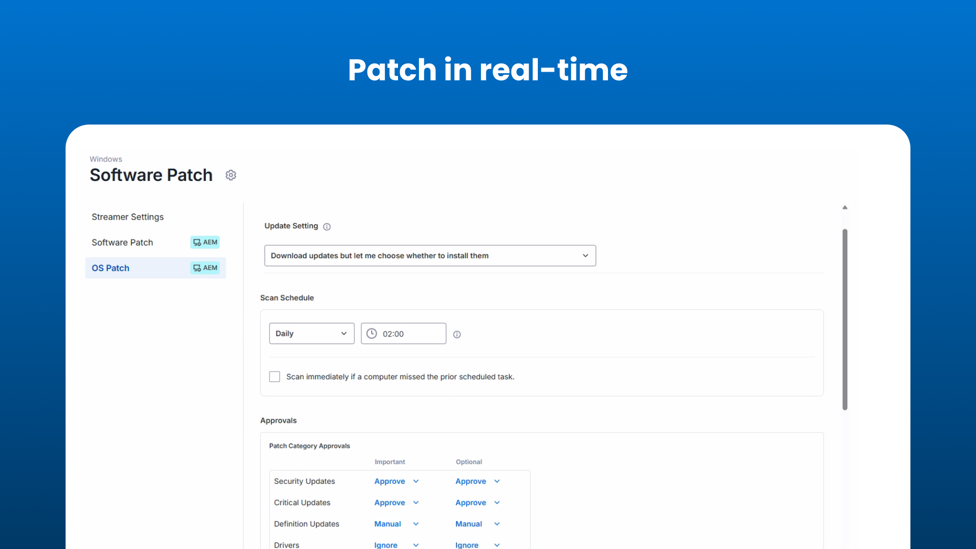 Splashtop AEM Patch-in-real-time