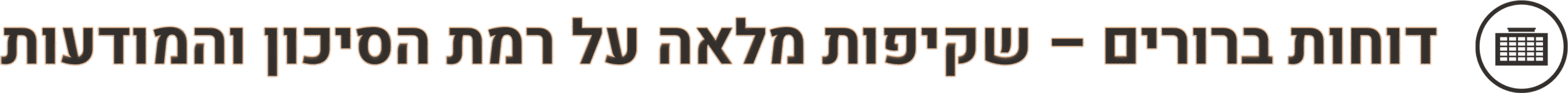 דוחות ברורים – שקיפות מלאה על רמת הסיכון והמודעות